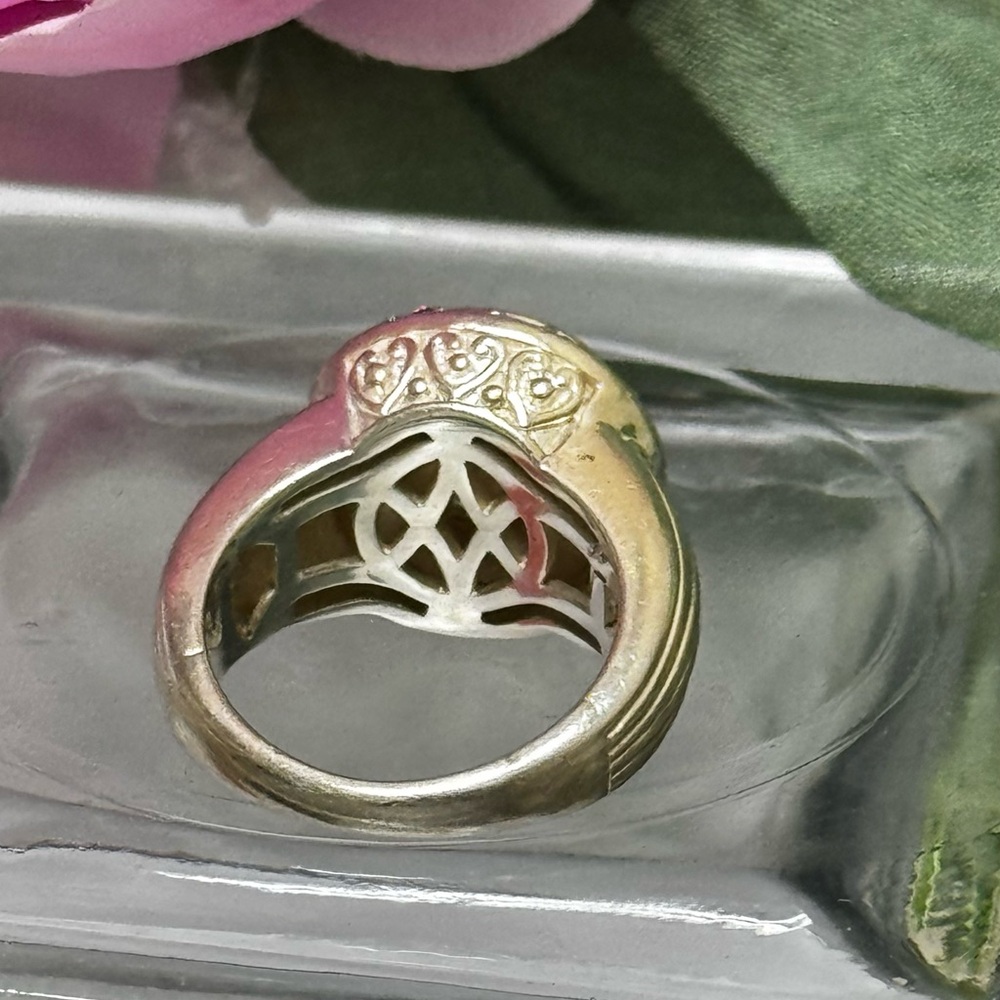 Ruby Cluster Cocktail Ring, Sterling Silver & Cub… - image 6